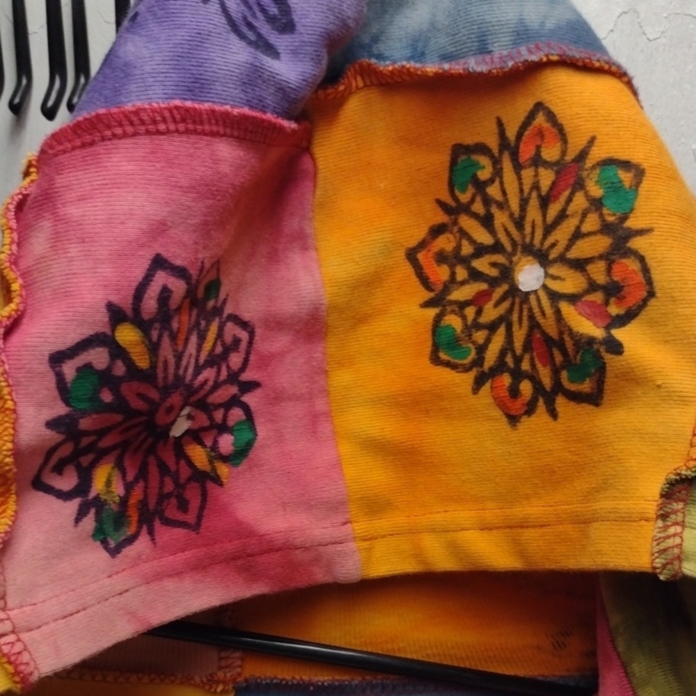 Rising International Multicolor Patchwork Hoodie,… - image 5